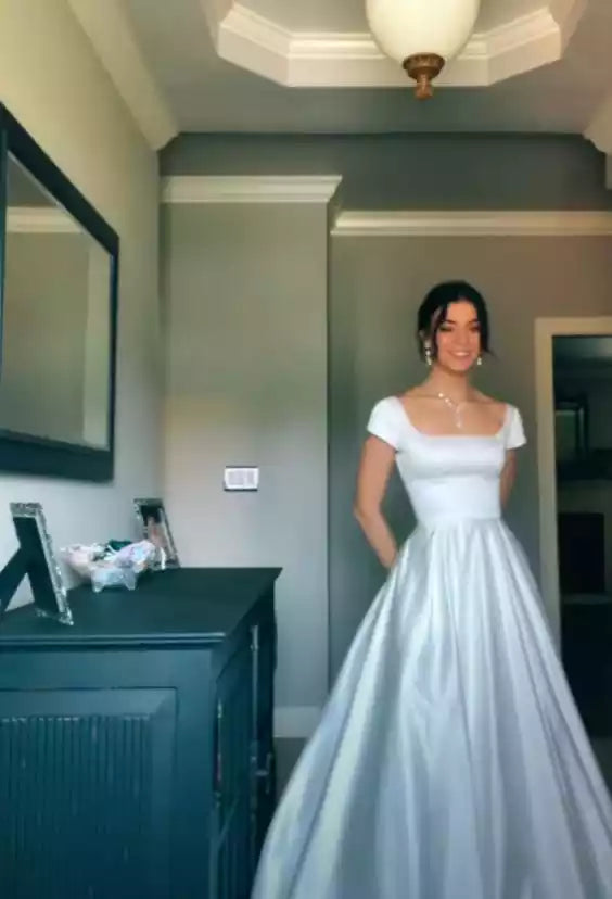 White Fashion Floor length new prom dress party dress evening dress