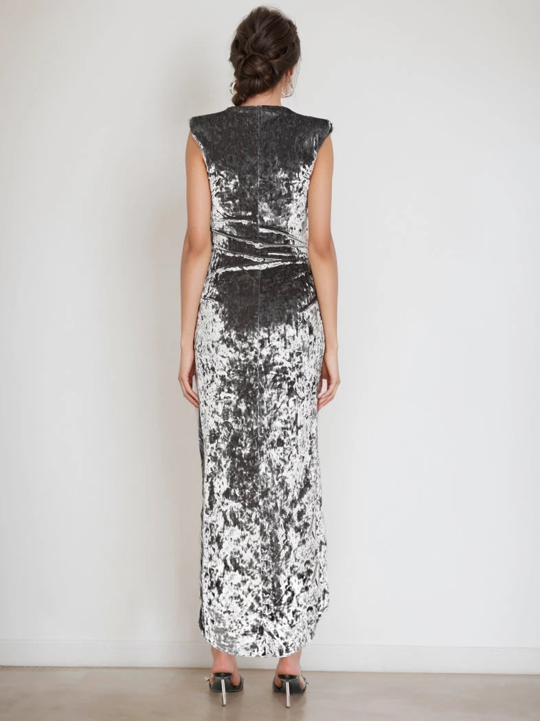 Elegant Sheath V-Neck Sleeveless Asymmetrical with Ruffles Mother of the Bride Dresses