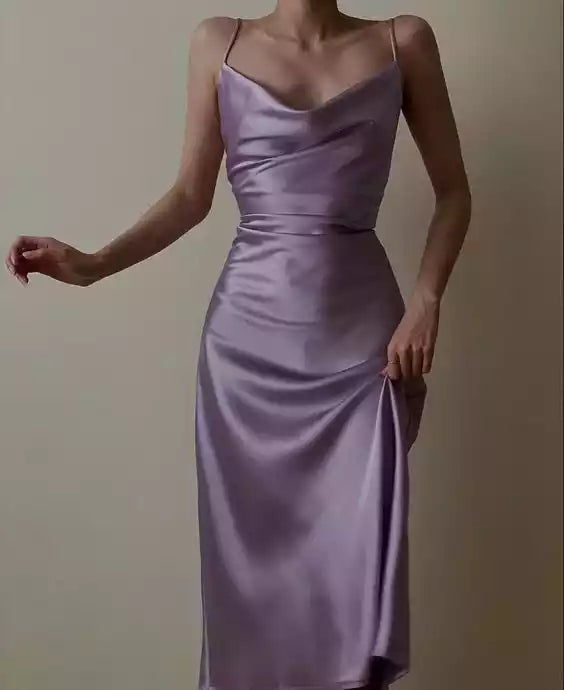 purple prom dresses dresses spaghetti straps bodycon satin evening dresses ﻿